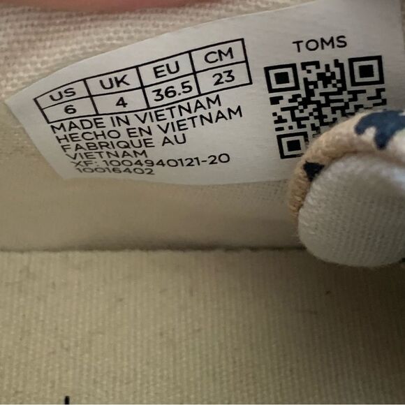 TOMS Lace Up Alex Leopard Print Lace Up Tan/Black Canvas Sneaker Shoes Size 6 - Picture 6 of 9